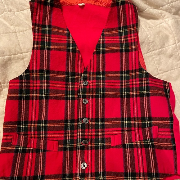 Vintage plaid flannel vest - Picture 1 of 2
